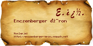 Enczenberger Áron névjegykártya