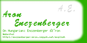 aron enczenberger business card